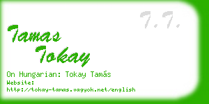 tamas tokay business card